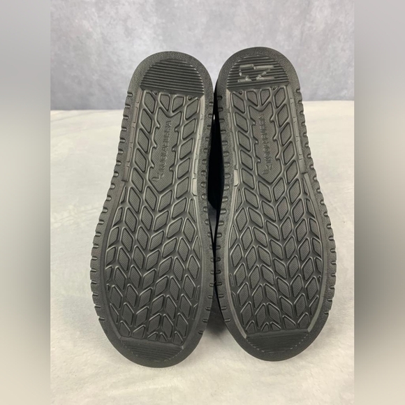 UGG Koolaburra Black‎ Leather Sheepskin Lining Mid Calf Boots Size 7 - Picture 10 of 11